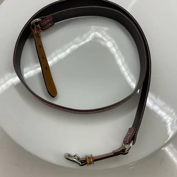 Coach Leather Belt Size Large Women’s Red Blue Brown 3969 - Picture 2 of 9